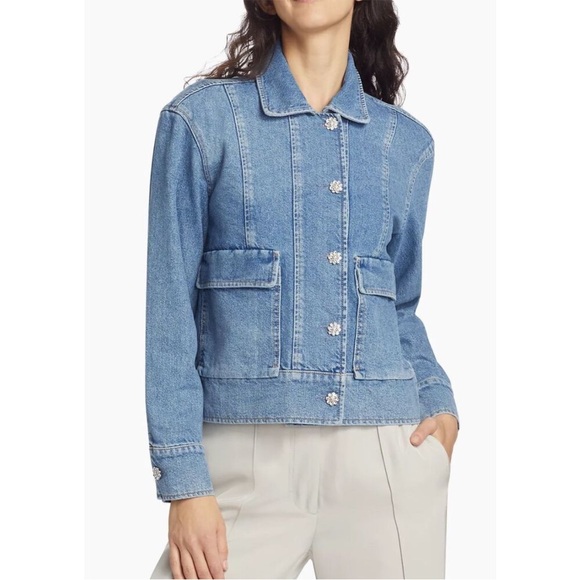Rails Bianca Crystal Denim Jacket - Picture 1 of 15